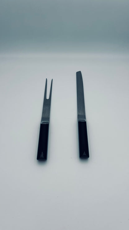 Couverts de service noirs, Rede Guzzini, 80s