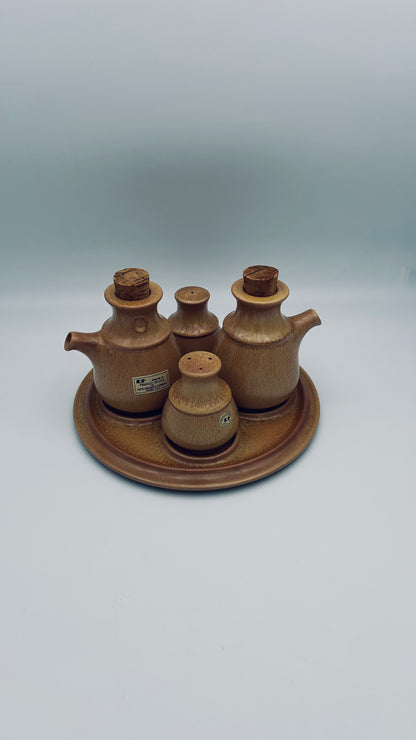 Serviteur à condiments en grès Franco Bucci, Arte Ceramica Romana, Italie, 70s