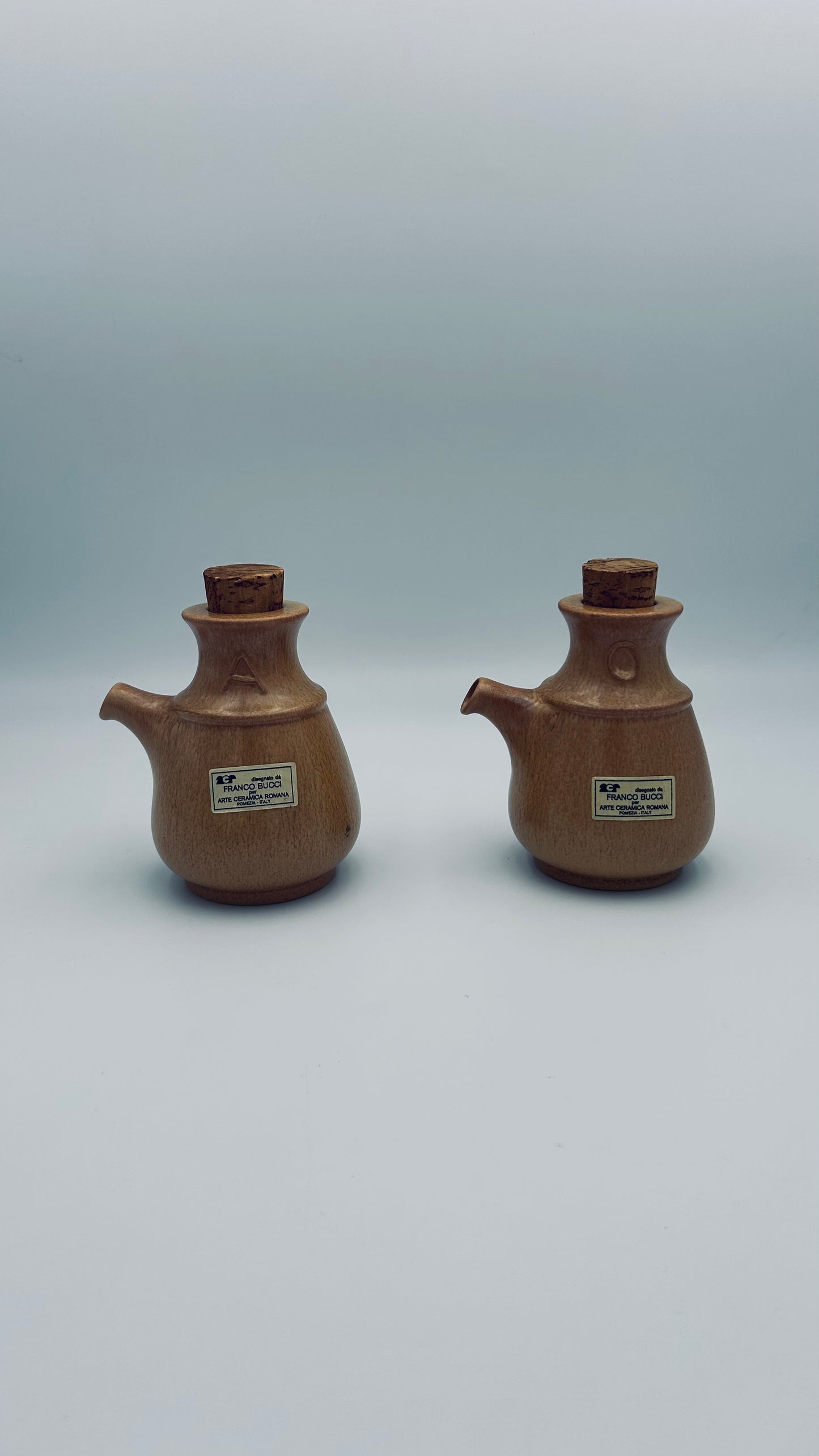 Serviteur à condiments en grès Franco Bucci, Arte Ceramica Romana, Italie, 70s