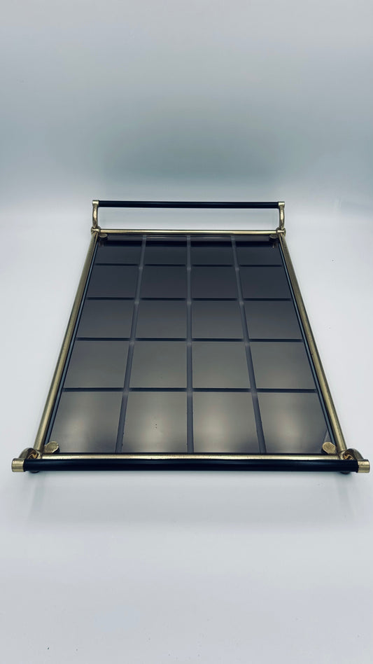 Plateau de service en laiton vintage, Italie, 70s