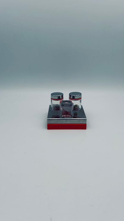 Set à Condiments rouge Abert, Italie, 70s