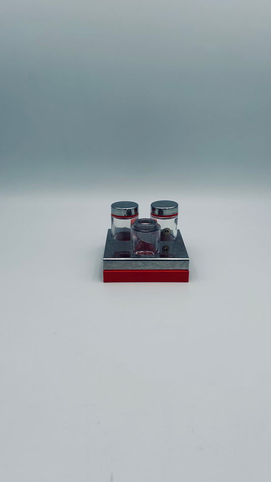 Set à Condiments rouge Abert, Italie, 70s