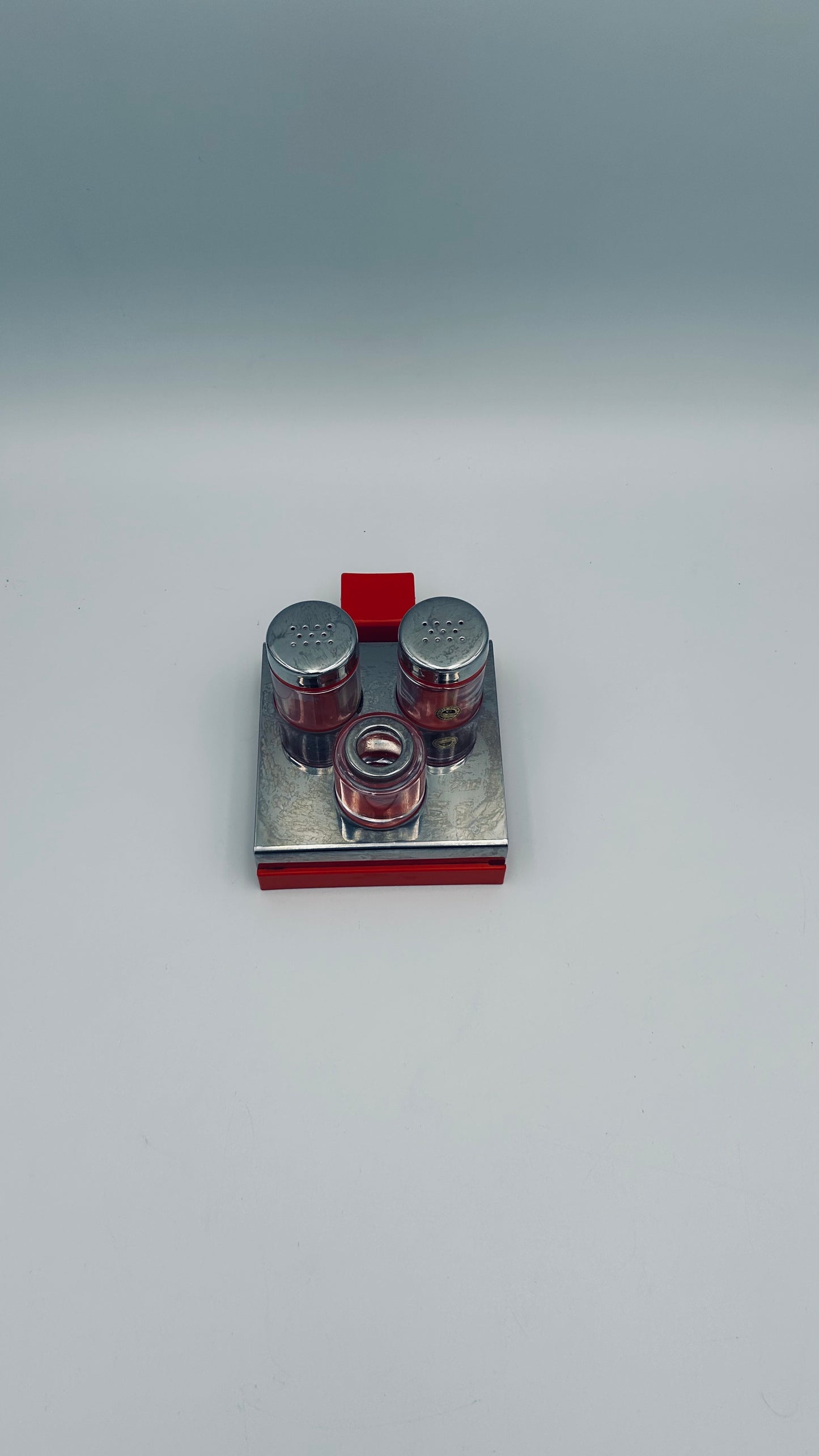 Set à Condiments rouge Abert, Italie, 70s