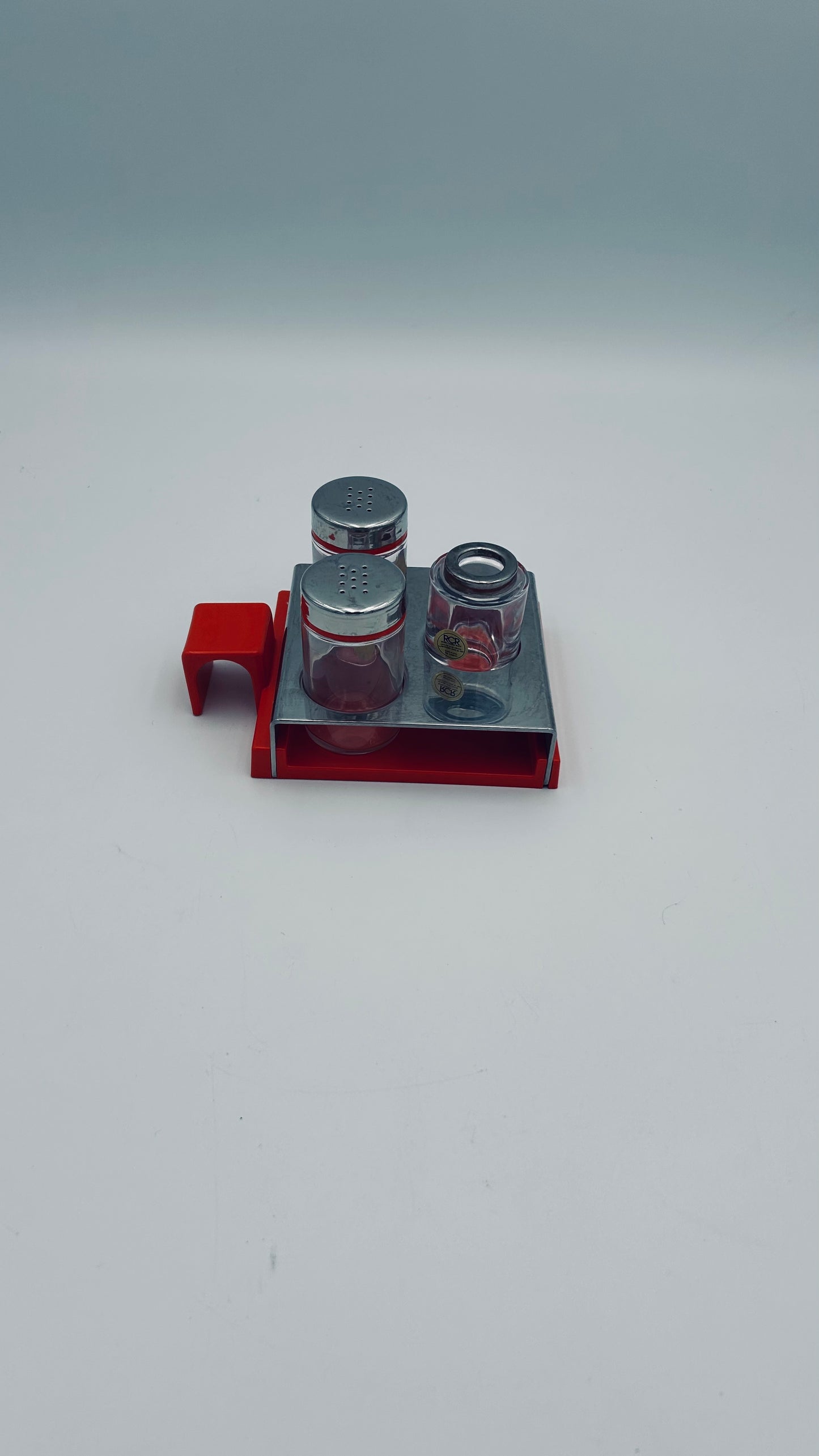 Set à Condiments rouge Abert, Italie, 70s