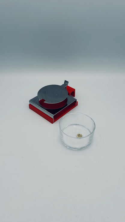 Pot à parmesan rouge, Abert, Italie, 70s