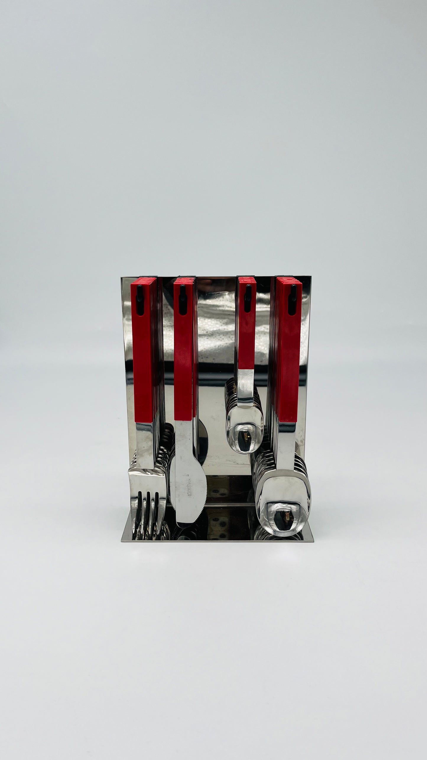 Set de couverts suspendus rouge Abert, Italie, 70s