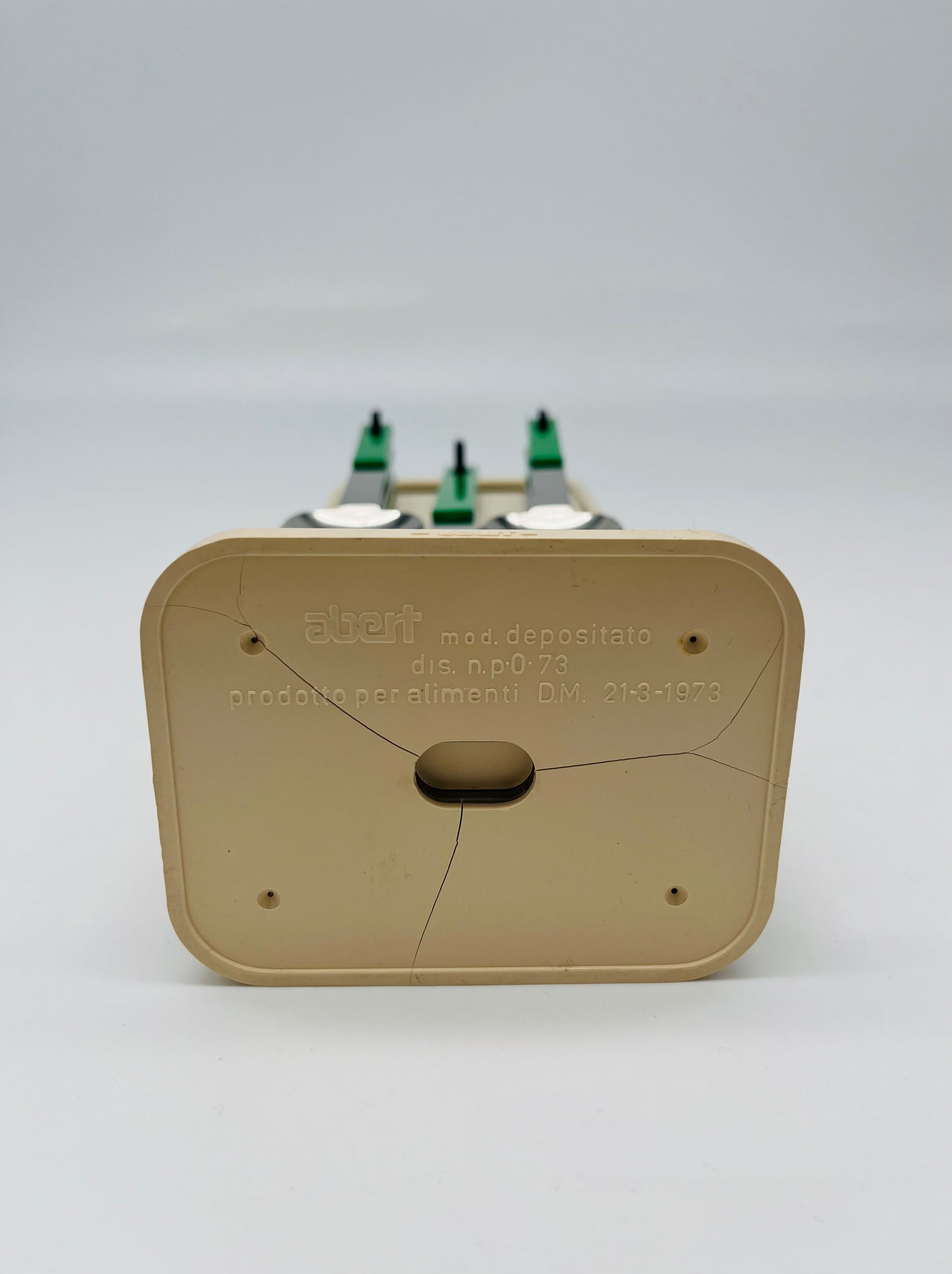 Set de couverts à dessert suspendus vert, Abert, Italie, 70s