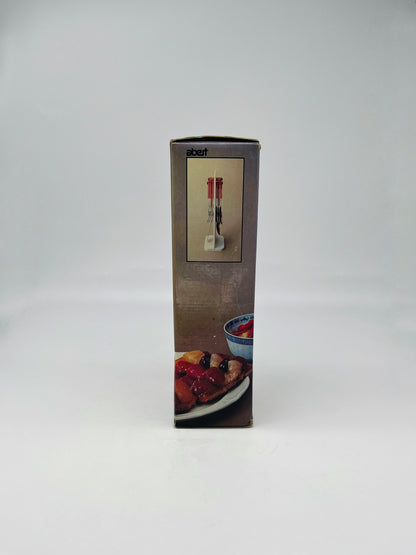 Set de couverts à dessert suspendus vert, Abert, Italie, 70s