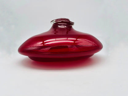 Vase rouge en verre de murano, Collezione Sabattini, 70s