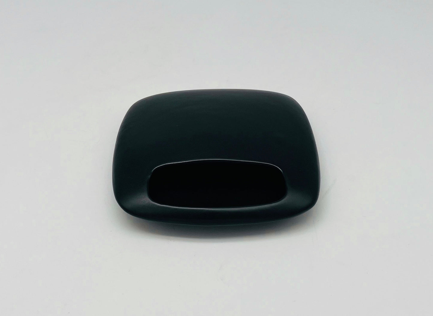 Post-modern black ceramic ashtray, Dominique Imbert, 1980s