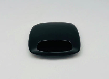 Post-modern black ceramic ashtray, Dominique Imbert, 1980s