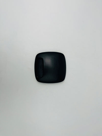 Post-modern black ceramic ashtray, Dominique Imbert, 1980s