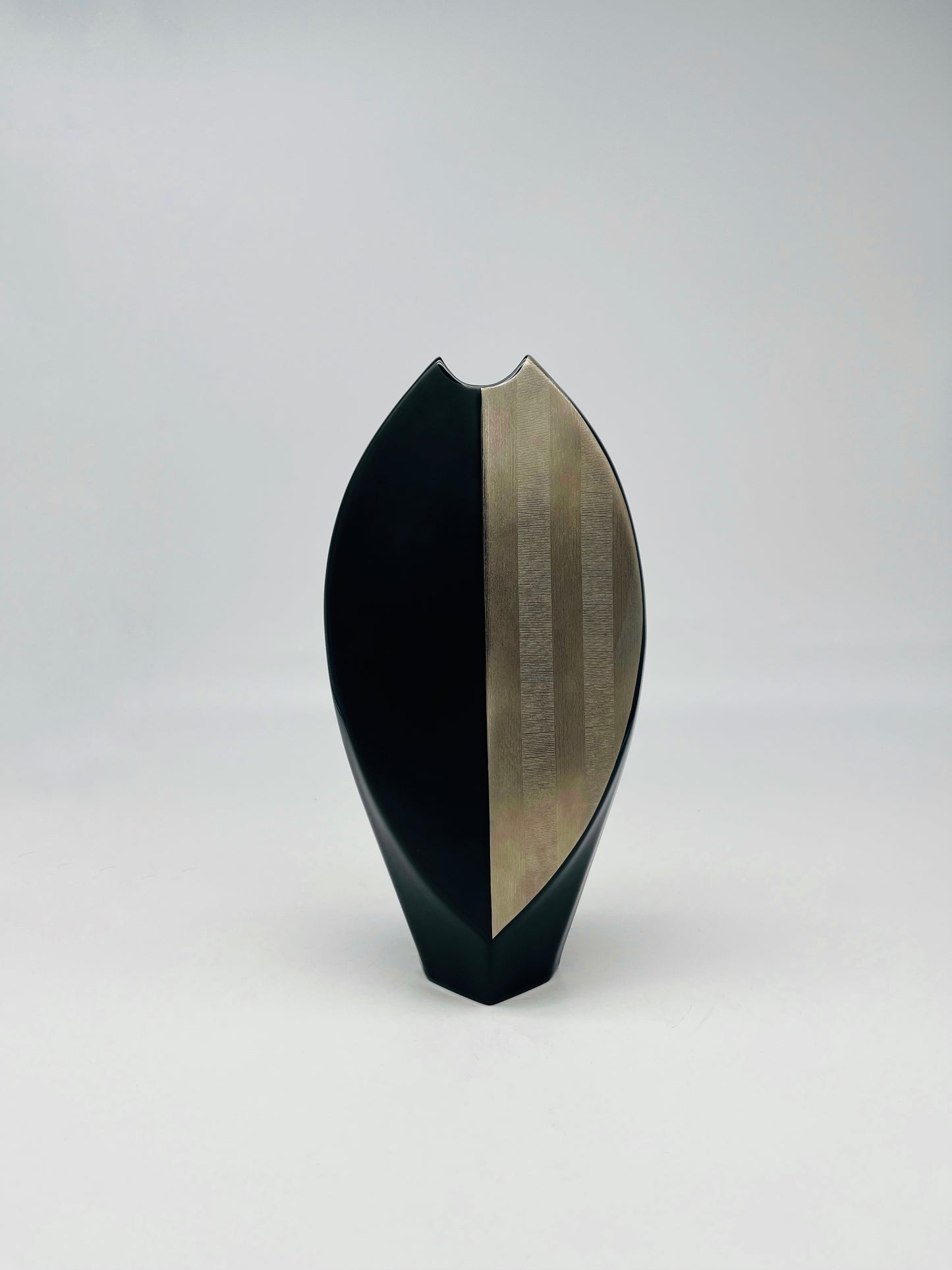 Vase noir et or, Helmut Dresler, Rosenthal, 80s