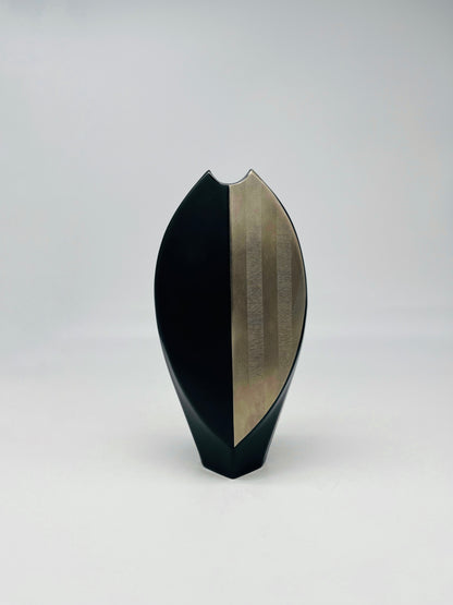 Vase noir et or, Helmut Dresler, Rosenthal, 80s