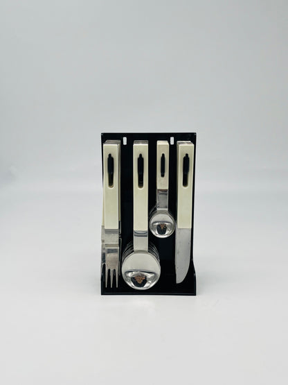 Set de couverts suspendus écru Enzo Mari, Zani&Zani, 70s