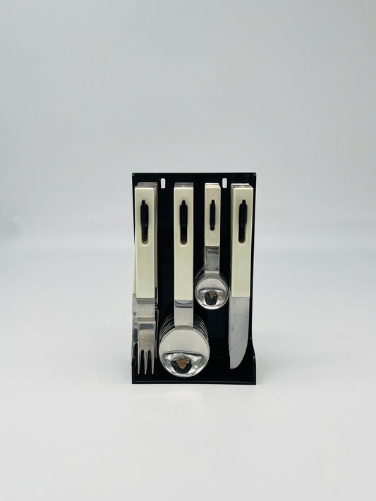 Set de couverts suspendus écru Enzo Mari, Zani&Zani, 70s