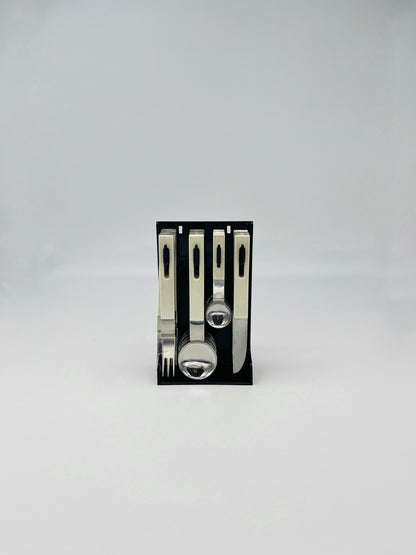 Set de couverts suspendus écru Enzo Mari, Zani&Zani, 70s