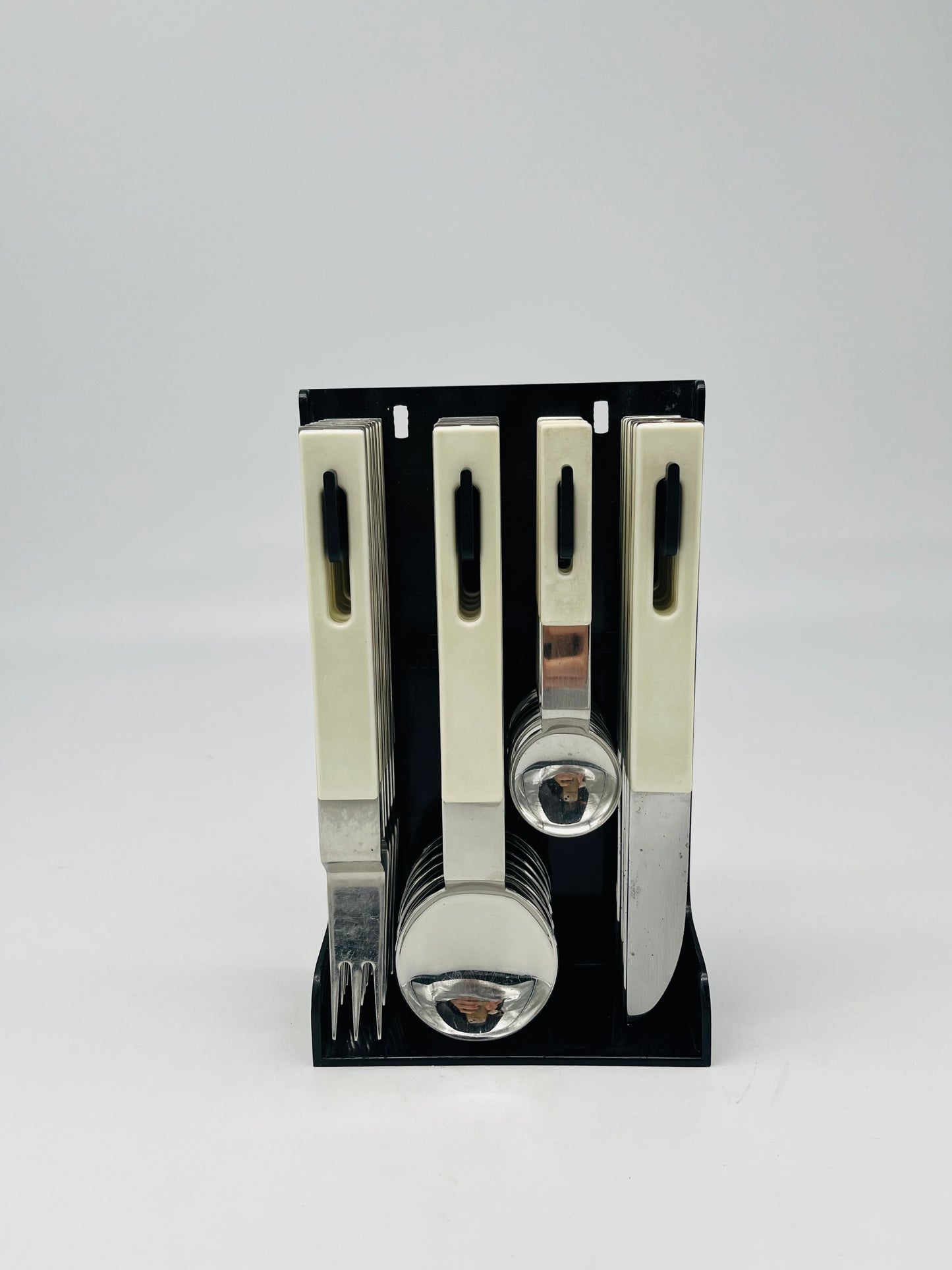 Set de couverts suspendus écru Enzo Mari, Zani&Zani, 70s