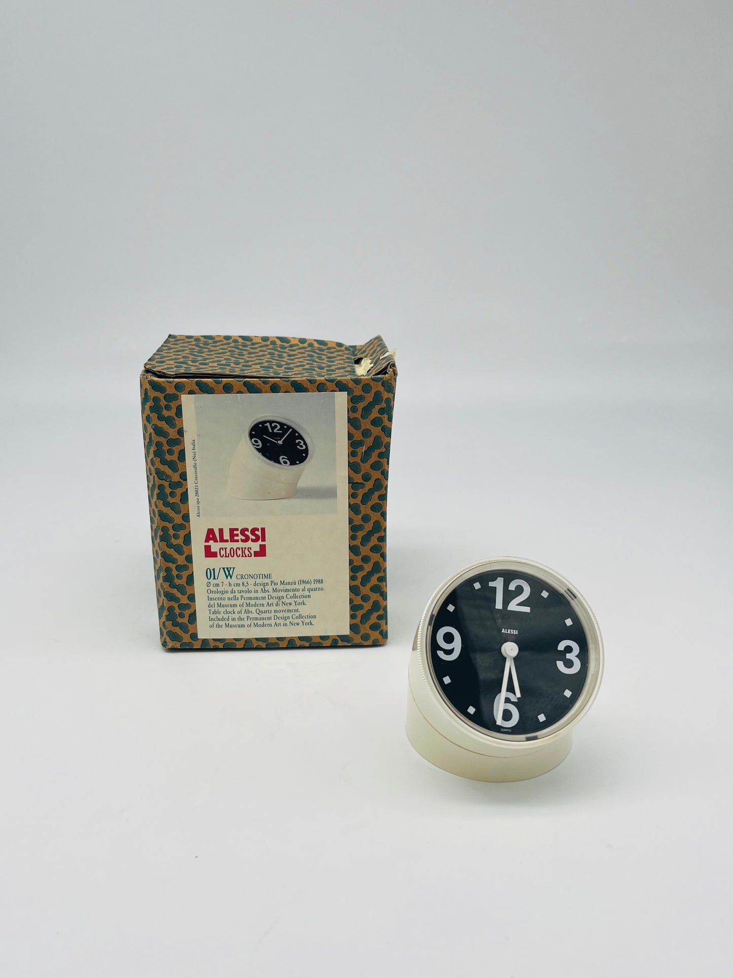 Horloge à poser, Chronotine, Pio Manzu, Alessi, 60s