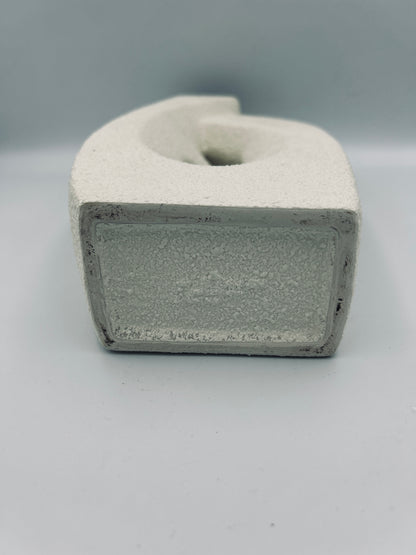 White ceramic vase, Roberto Rigon, Betoncello, 1960s