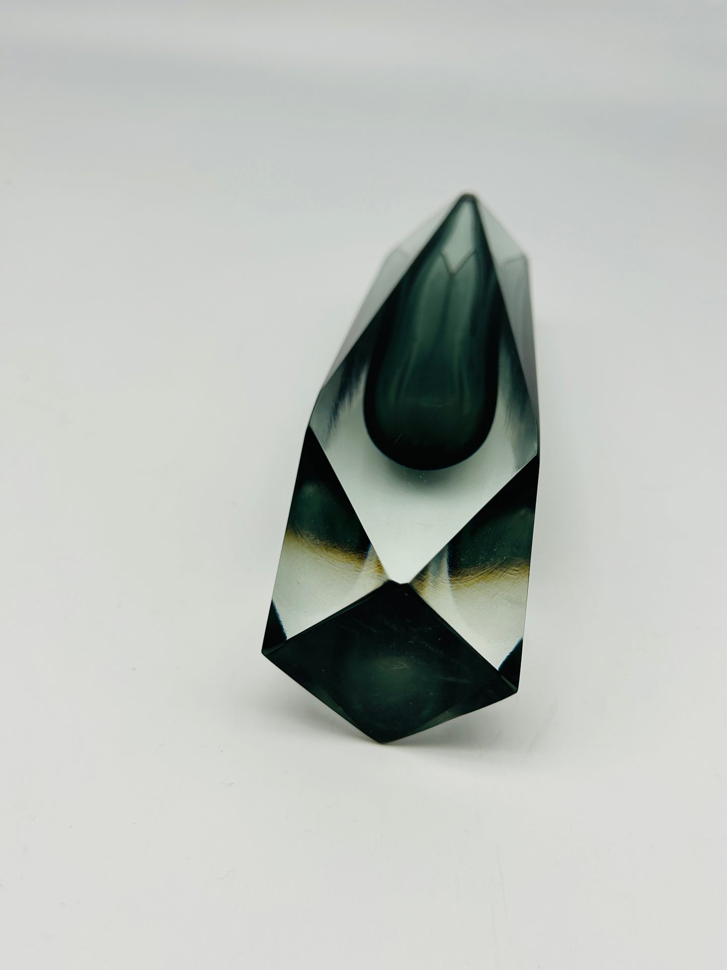 Vase gris sommerso, verre de Murano, Vincenzo Nason, Italie, 60s