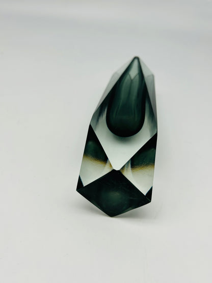 Vase gris sommerso, verre de Murano, Vincenzo Nason, Italie, 60s