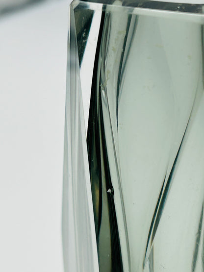 Vase gris sommerso, verre de Murano, Vincenzo Nason, Italie, 60s
