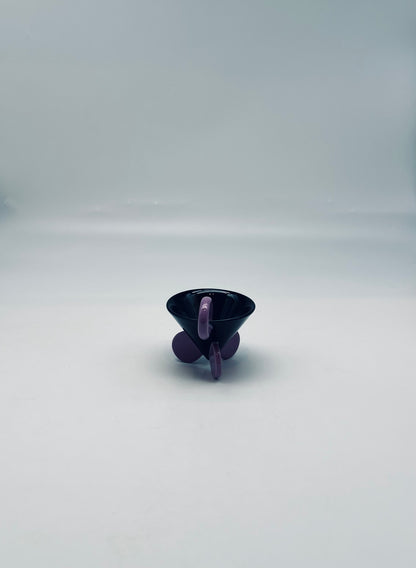 Set of 4 postmodern cups, Kato Kogei, Fujimori, Japan, 80s