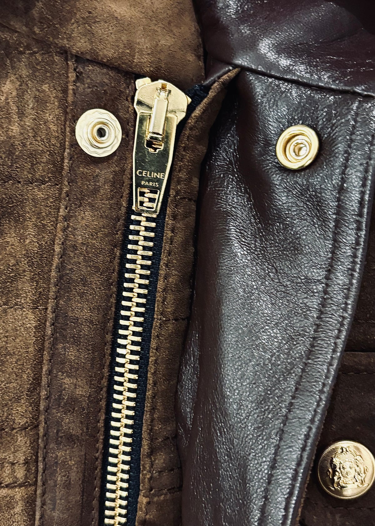 Gilet matelassée en daim sans manches Hedi Slimane, Celine, T38