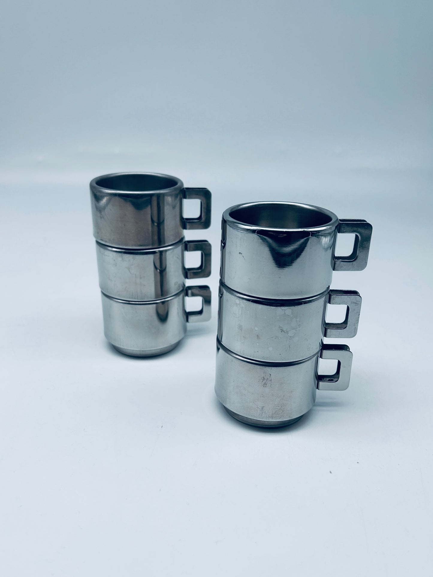 Tasses à Café Inox STO Casalinghi, Italie, 70s