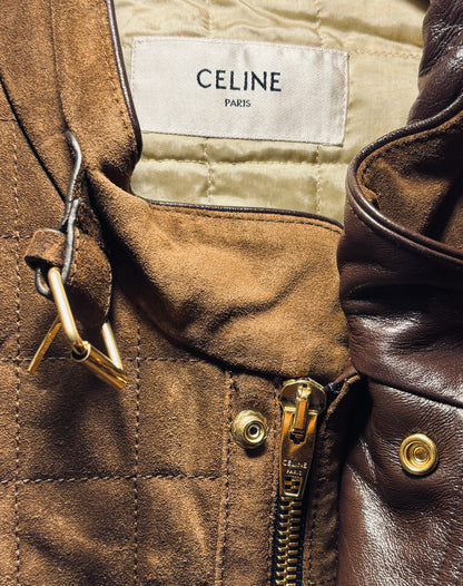 Gilet matelassée en daim sans manches Hedi Slimane, Celine, T38