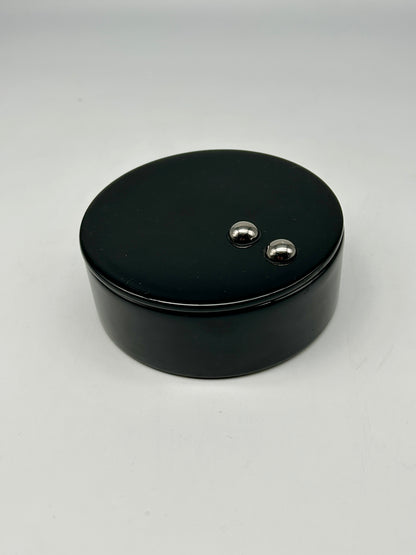Black ceramic box, Sicart, Italy, 1970s