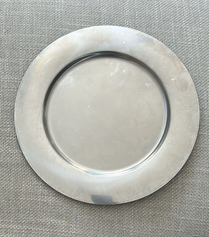 Set d'assiettes en acier poli, Stelton, Denmark, 70s