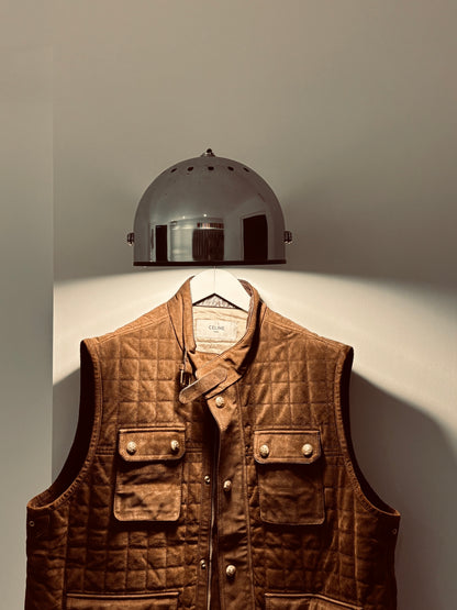 Gilet matelassée en daim sans manches Hedi Slimane, Celine, T38