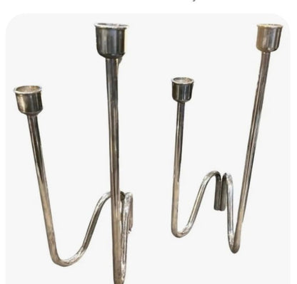 Chandelier Flame, double bougie, Lino Sabattini, 70s