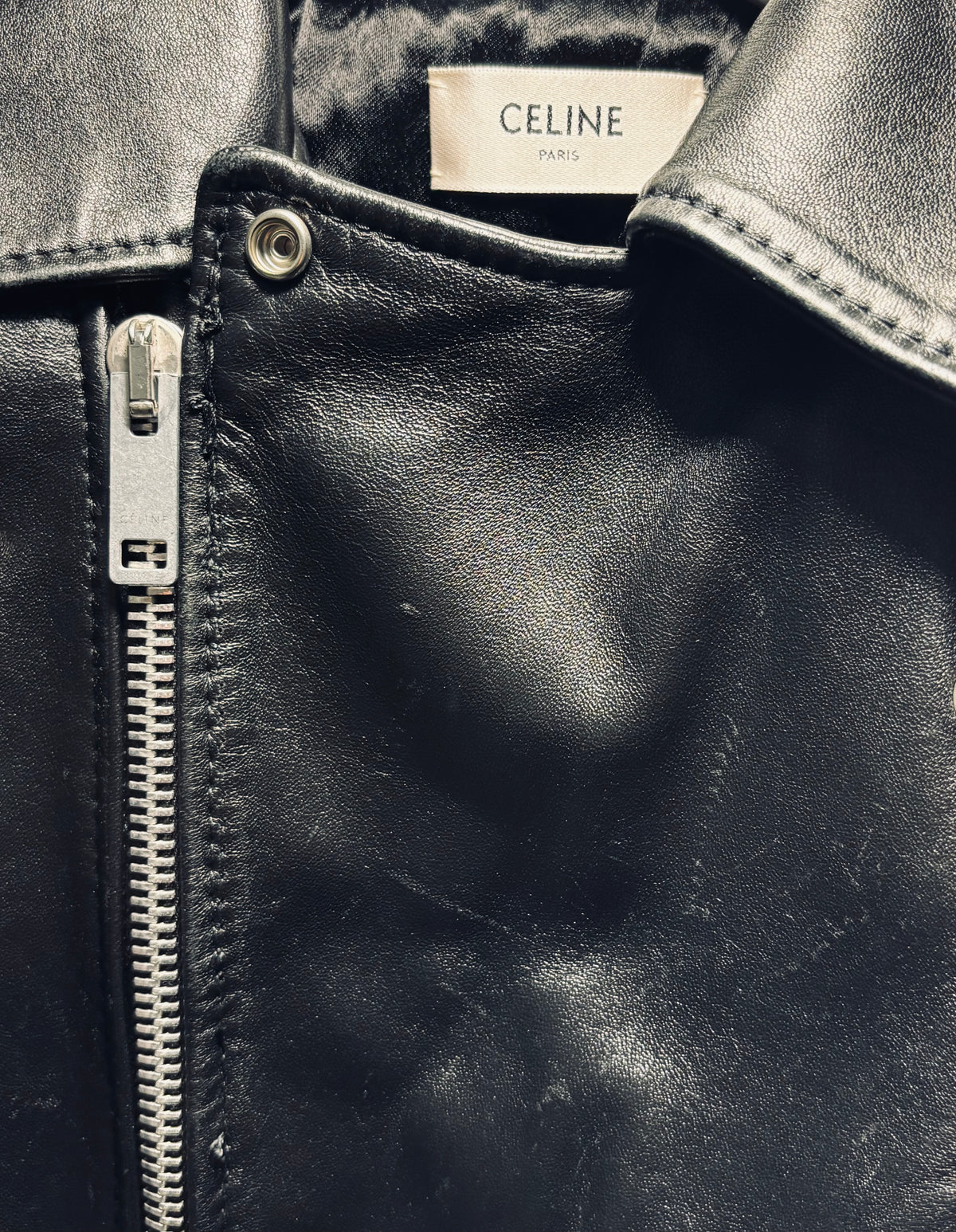 Perfecto cropped noir Hedi Slimane,Celine, T36