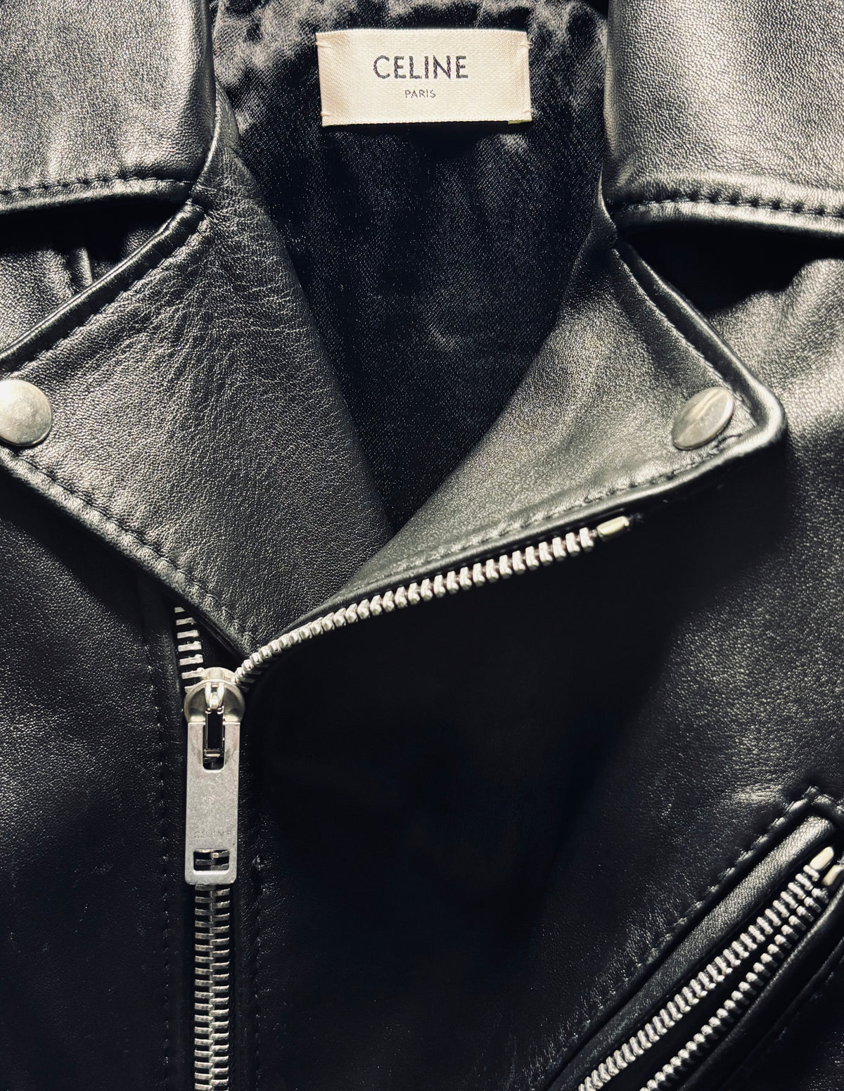 Perfecto cropped noir Hedi Slimane,Celine, T36