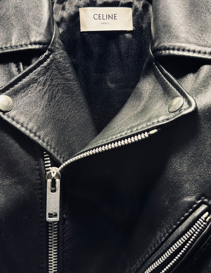 Perfecto cropped noir Hedi Slimane,Celine, T36