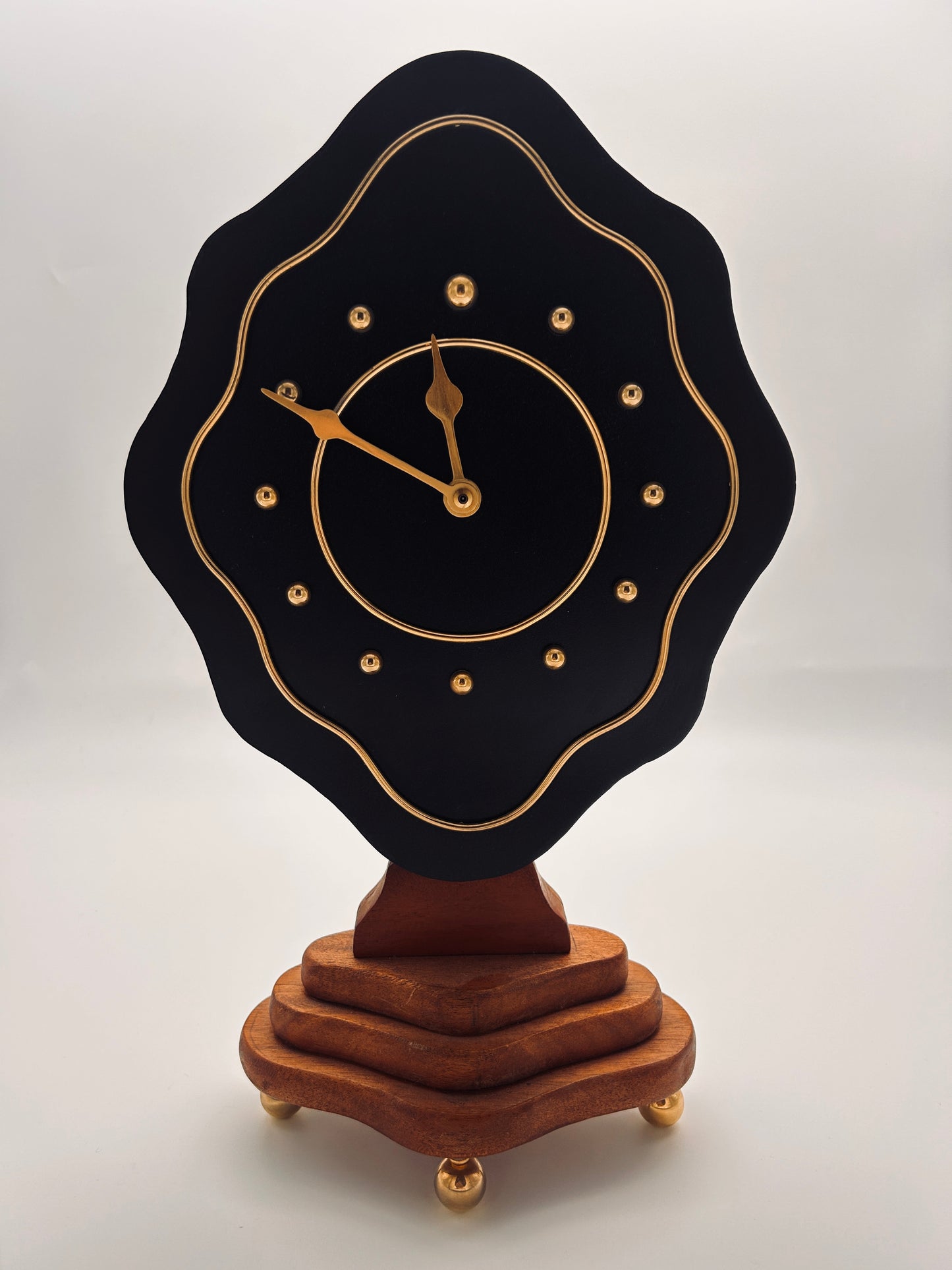 Horloge bois vintage MEMPHIS Italie, 80s