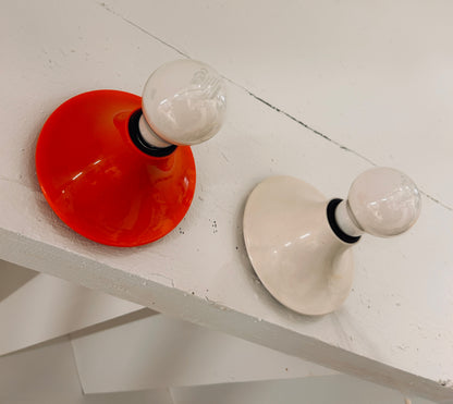 Applique Teti vintage blanc crème, Vico Magistretti pour Artemide, 70s