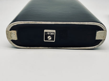 Vases noirs, trio, céramique, Sicart Cartigliano, Pino Spagnolo, Italie, 70s