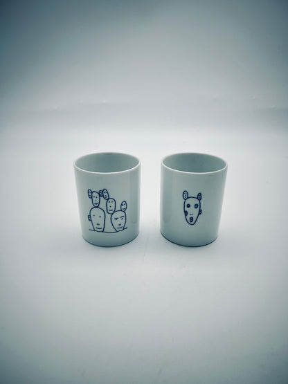 Set de 2 mugs 'Genetic Tales' Alessi, Andréa Branzi, Italie, 1998