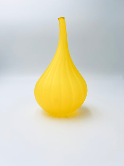Vase Drop jaune, Verre de Murano, Salviati, R. Stellon, Italy 2004
