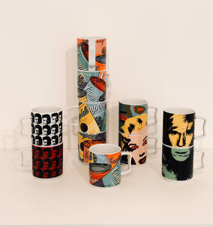 Duo de Mugs Rosenthal Studio-line, Andy Warhol, Allemagne, 80s