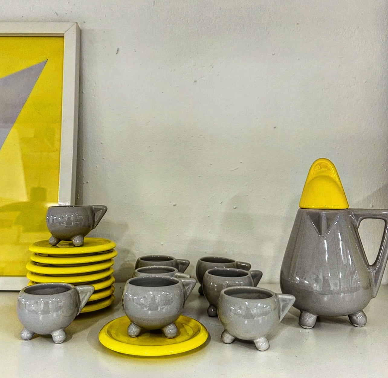 Set Café postmoderne, MAS, Massimo Materassi, Italie, 80s