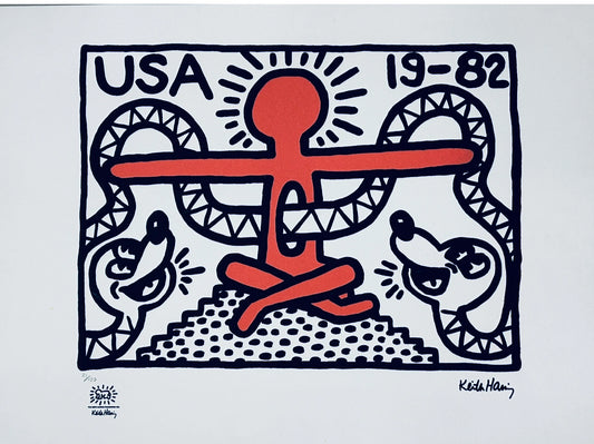 Lithographie, Keith Haring, USA 1982