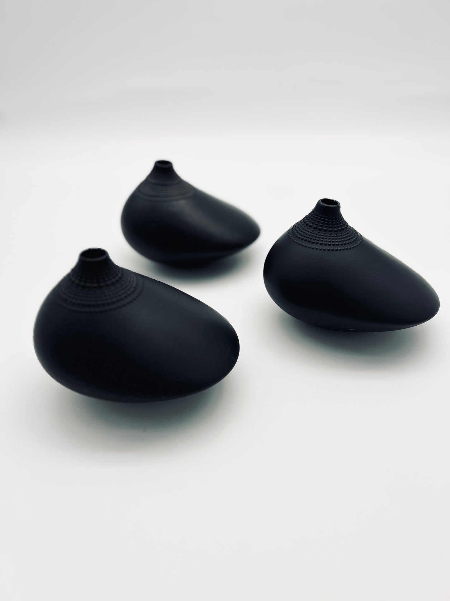 Vase noir Rosenthal, Pollo,Tapio Wirkkala, Allemagne, 1963
