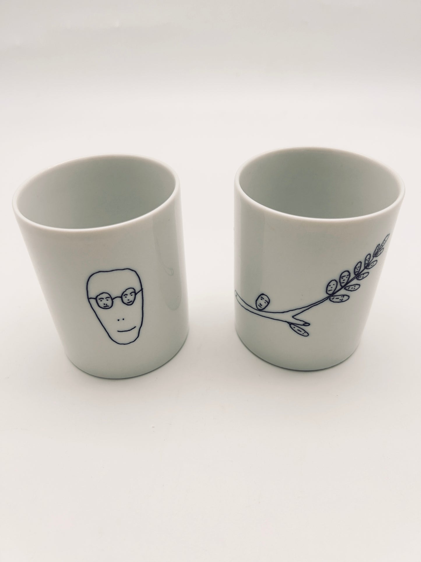 Set de 2 mugs 'Genetic Tales' Alessi, Andréa Branzi, Italie, 1998