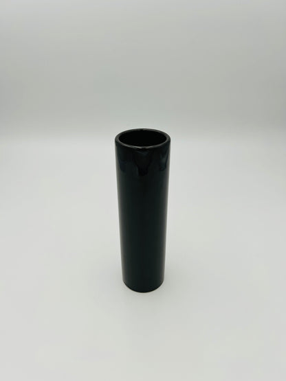 Vase  cylindre marron, Sicart Cartigliano, Italie, 70s