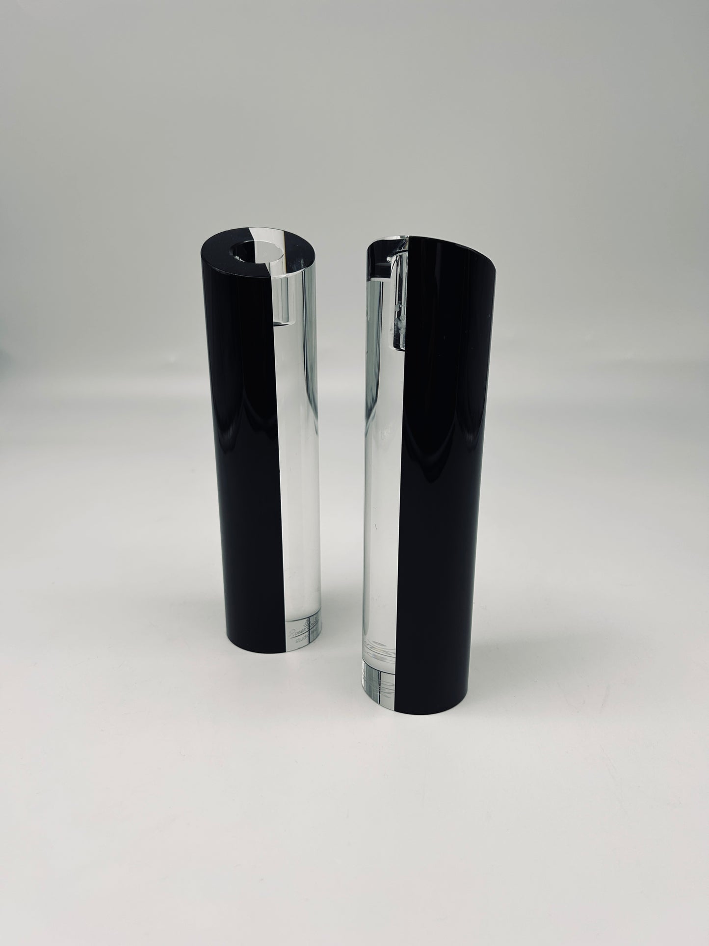 Two-tone Murano glass candlestick, Rosenthal, 1980s